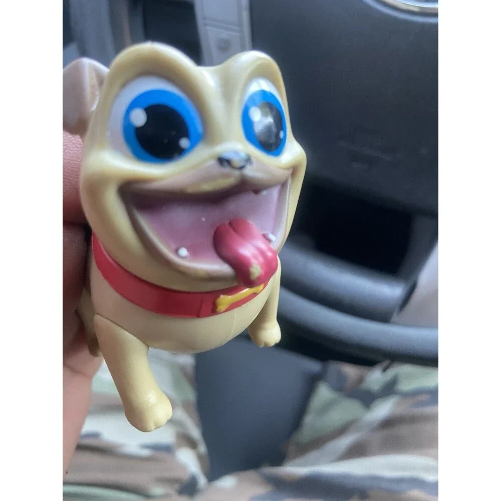 Disney  Jr Junior Rolly Pug Puppy Dog Pals 2” Figure From Sailboard Launcher